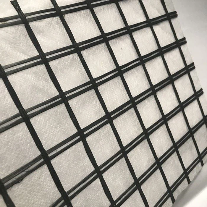 Composite Fiberglass Geogrid with Geotextile 3